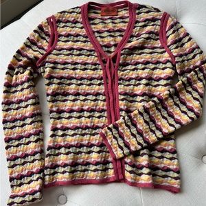 Missoni knit cardigan sweater - exquisite details